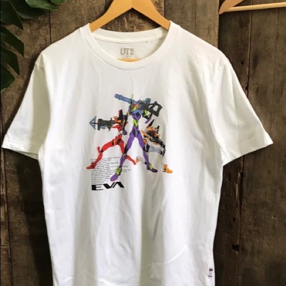 UNIQLO Evangelion men’s t-shirt white BNWT - Picture 3 of 4
